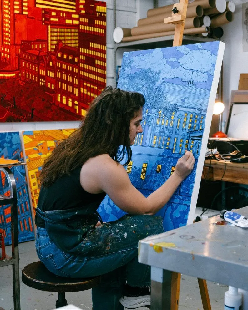 Aimee Lindeque painting